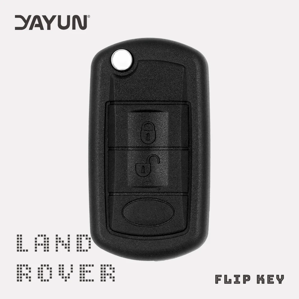

YAYUN ForLandRover 3 Buttons Remote Flip Key Shell Case Folding Smart Car Range Rover Sport LR3 Discovery CY24 HU101 Uncut Blade