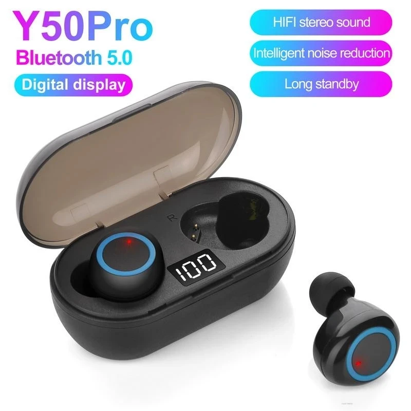 Беспроводные наушники Y50 pro TWS Bluetooth стереонаушники беспроводные с микрофоном для