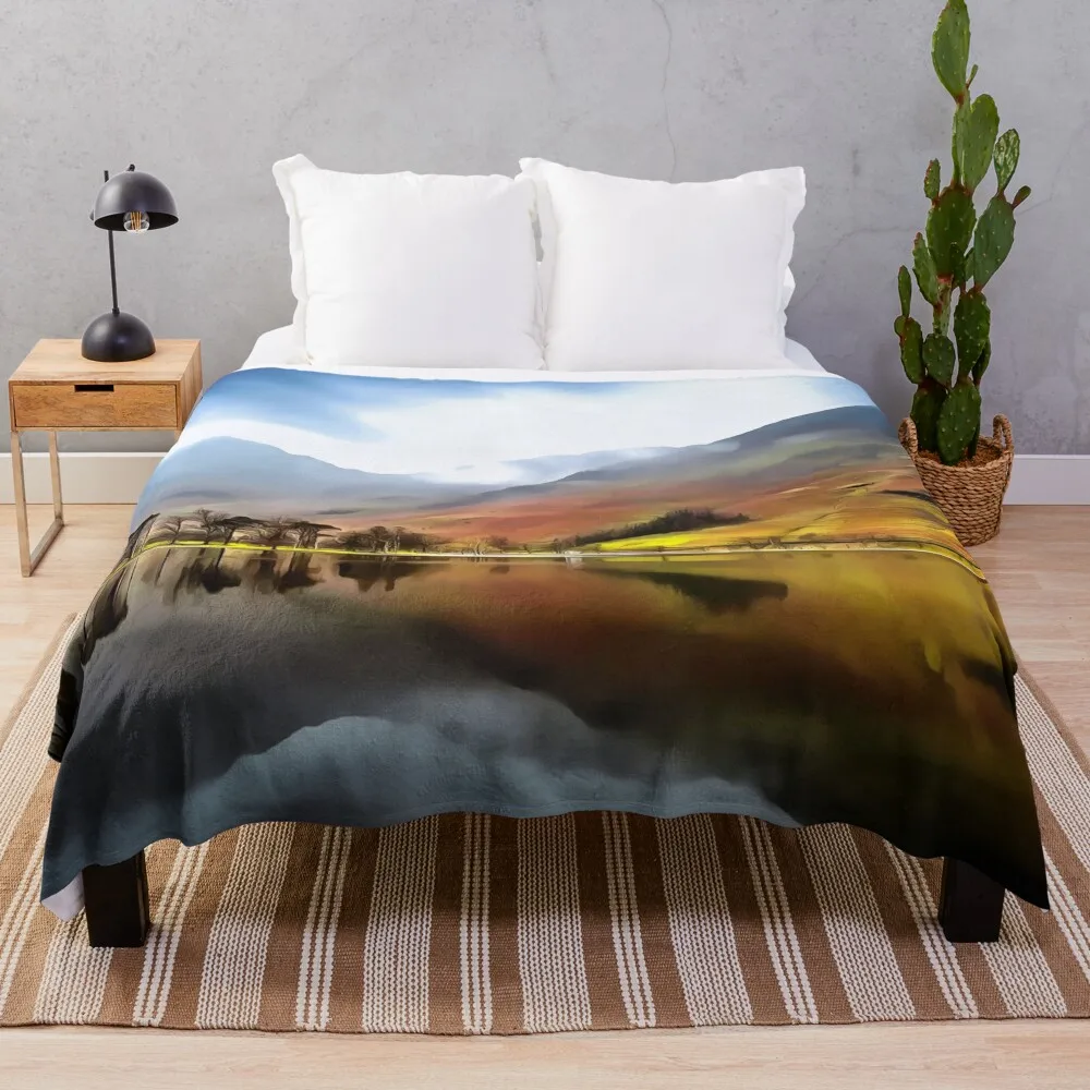 

Buttermere (Painting) Throw Blanket Hairys Luxury Thicken Summer Blankets