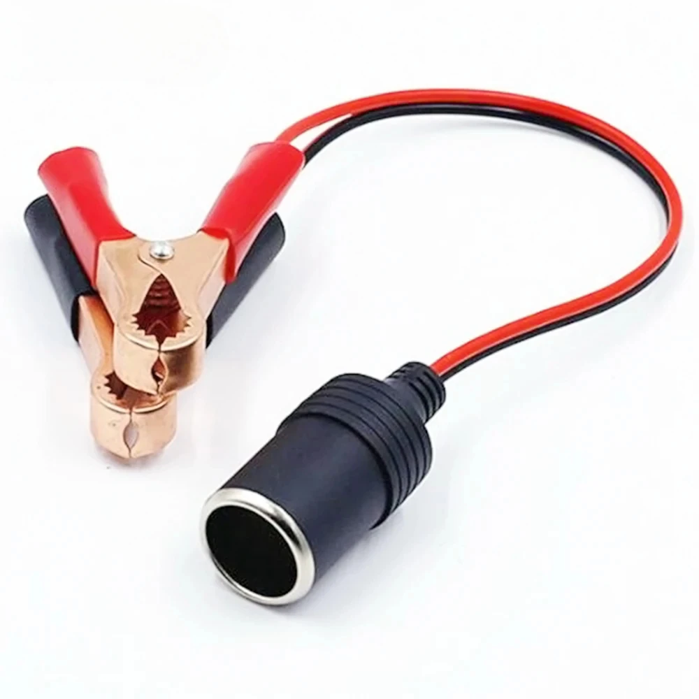Car Battery Terminal Clip-on Cigarette Lighter Power Socket Adaptor 12v Camping xmas