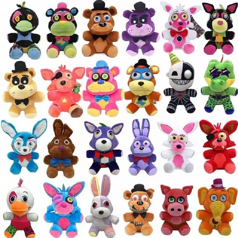 Five Night At Freddy Fnaf Cute Plush Toys Bambola Da Gioco 18 Cm Bonnie Bear Foxy Cartoon Bambole Ripiene Freddy Toys For Children Gifts