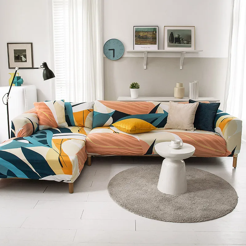 Nordic Flower Pattern Four Season Universal Sofa Cover Elastic Full Covered Dustproof for Couch Antiscratch Covers |