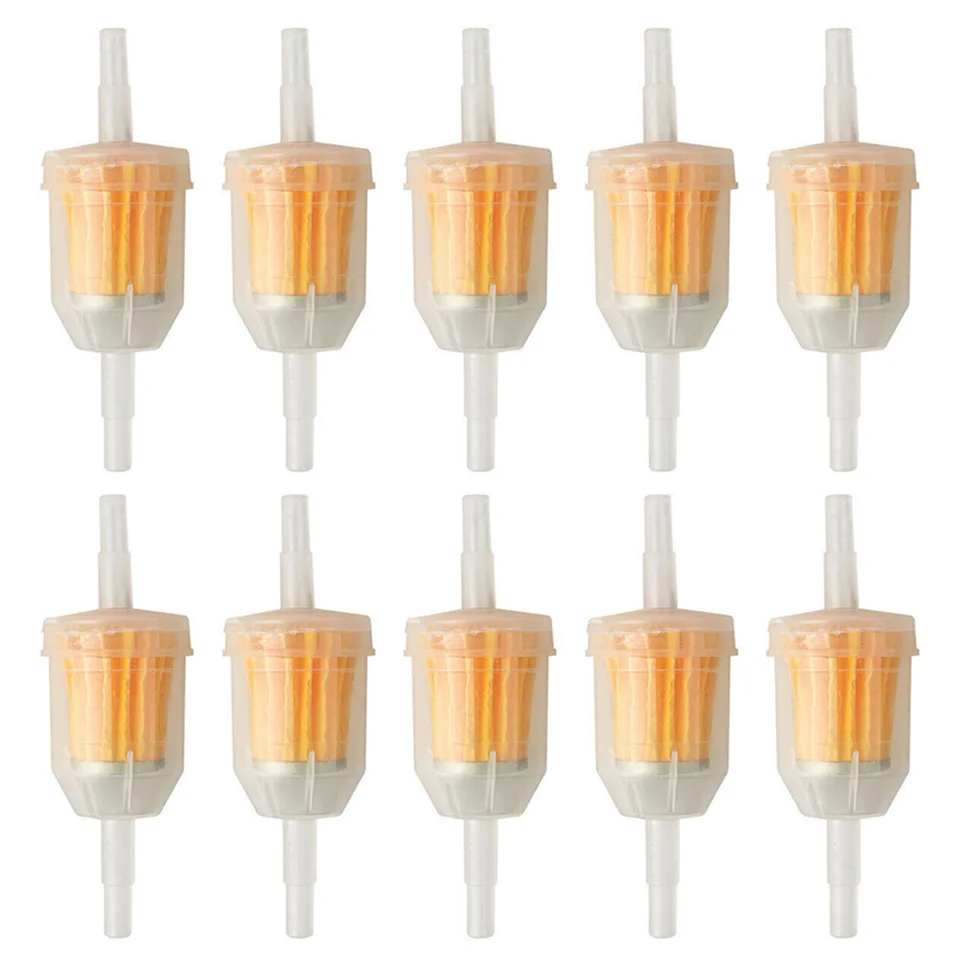 Bulk 50-Pack Inline Fuel Filters For 1/4\" (6-7mm) Gas Lines - Small Engines