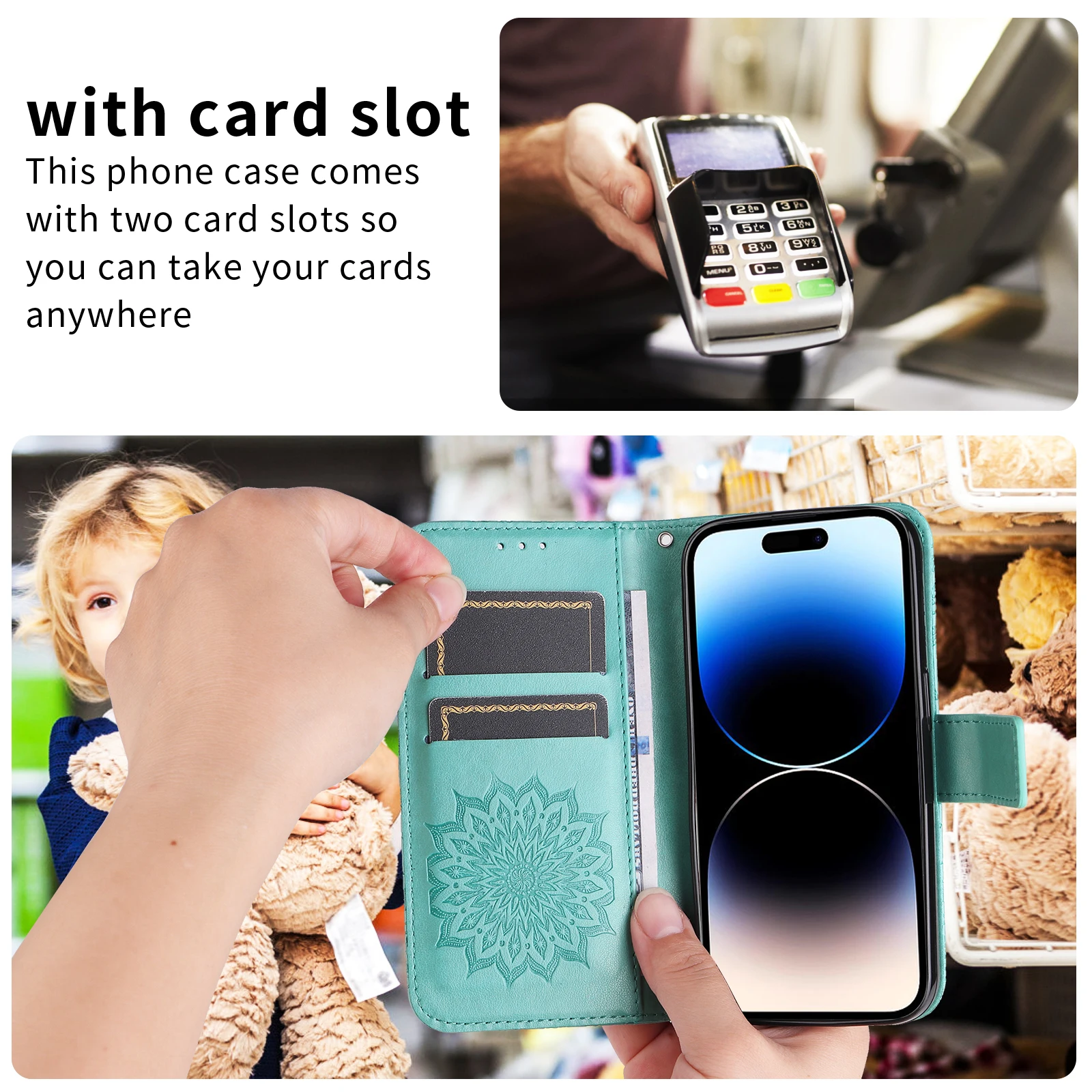 Magnetic Flip Wallet Leather Case - Premium Protective Cover