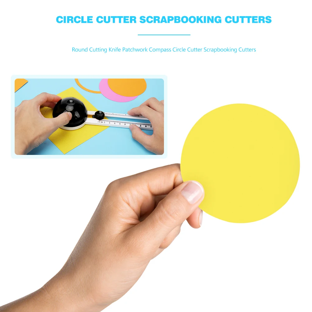 Circular Cutter Arts Round Paper-Cutting Tool Handicraft Craft Supplies Scrapbooking Cutter for Family School DIY Accessories