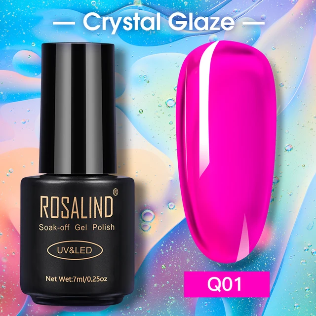 ROSALIND Nail Gel Polish Glitter Series Gel Varnishes All For Manicure Soak Off UV Lamp Nails Art Semi Permanent Gel Polish RAQ01