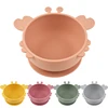 Children Dining Plate Cartoon Crab Suction Cup Anti Slip Food Grade Silicone Baby Self Feeding Training Complementary Food Bowl 1