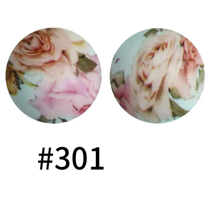 10pcs סיליקון חרוזים 15mm צבע עניבת הדפסת תינוק Teether צעצועי BPA משלוח עבור תכשיטי שרשרת מוצץ ביצוע תינוק לעיסה אבזרים