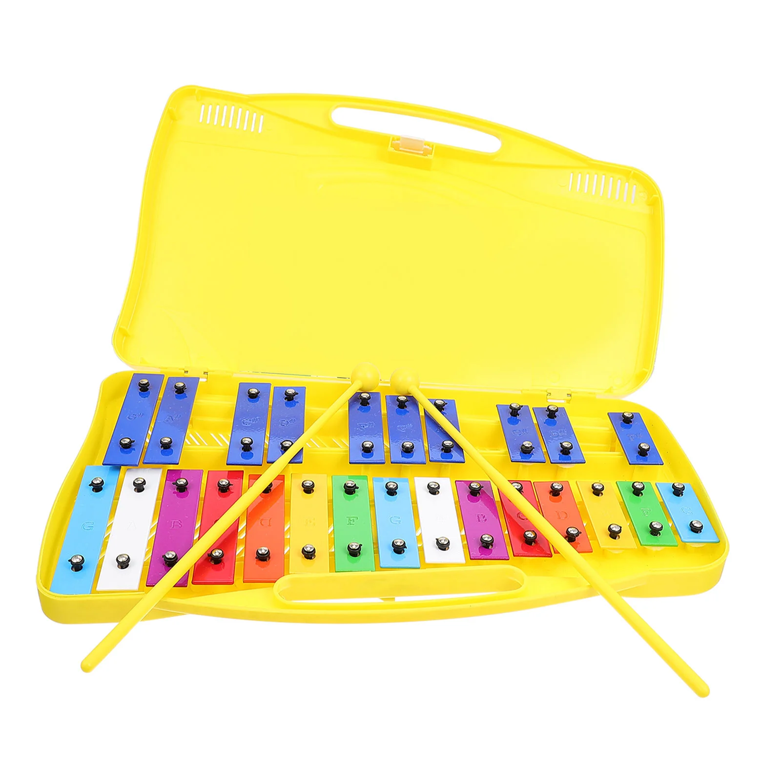 Novelty Musical Instrument Toy Xylophone Mallets 25-tone Piano Playing Metallophone Percussion Child