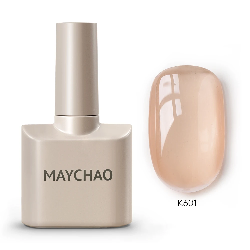 MAYCHAO Cherry Red Glossy Gel Nail Polish – 12ml Semi-Permanent Soak Off UV LED Frosted Finish