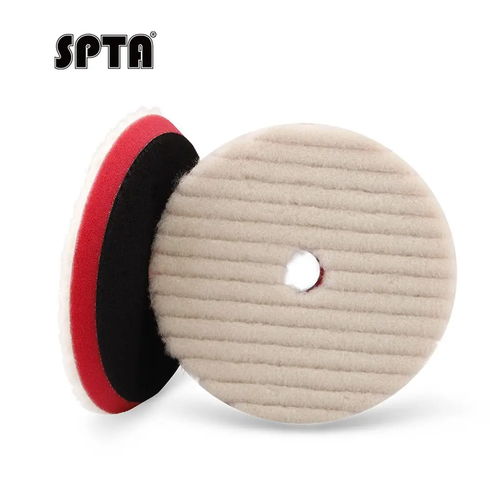 SPTA Wool Polishing Pad Car Polisher Buffer Detailing Scratch Removal