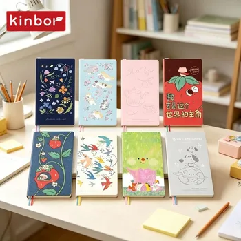 Agenda settimanale originale Kinbor senza data, diario illustrato con copertina rigida e due pagine per la settimana, taccuino portatile sottile con lista delle cose da fare