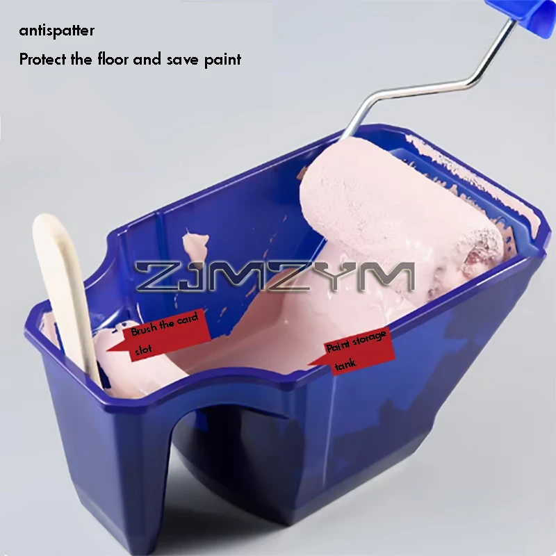 Paint Tool Painting Box Roller Brush Holding Paint Roller Tray for Home Wall Painting 1Pcs