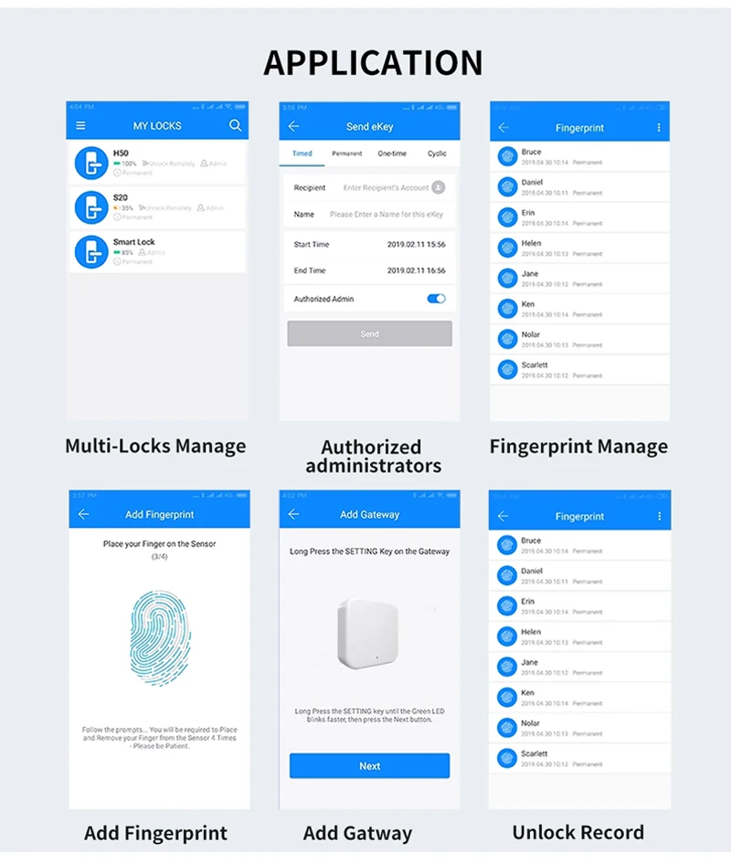 Key Safe TTlock Fingerprint Bluetooth Wifi Digital Key Box App Remote Unlock Wal