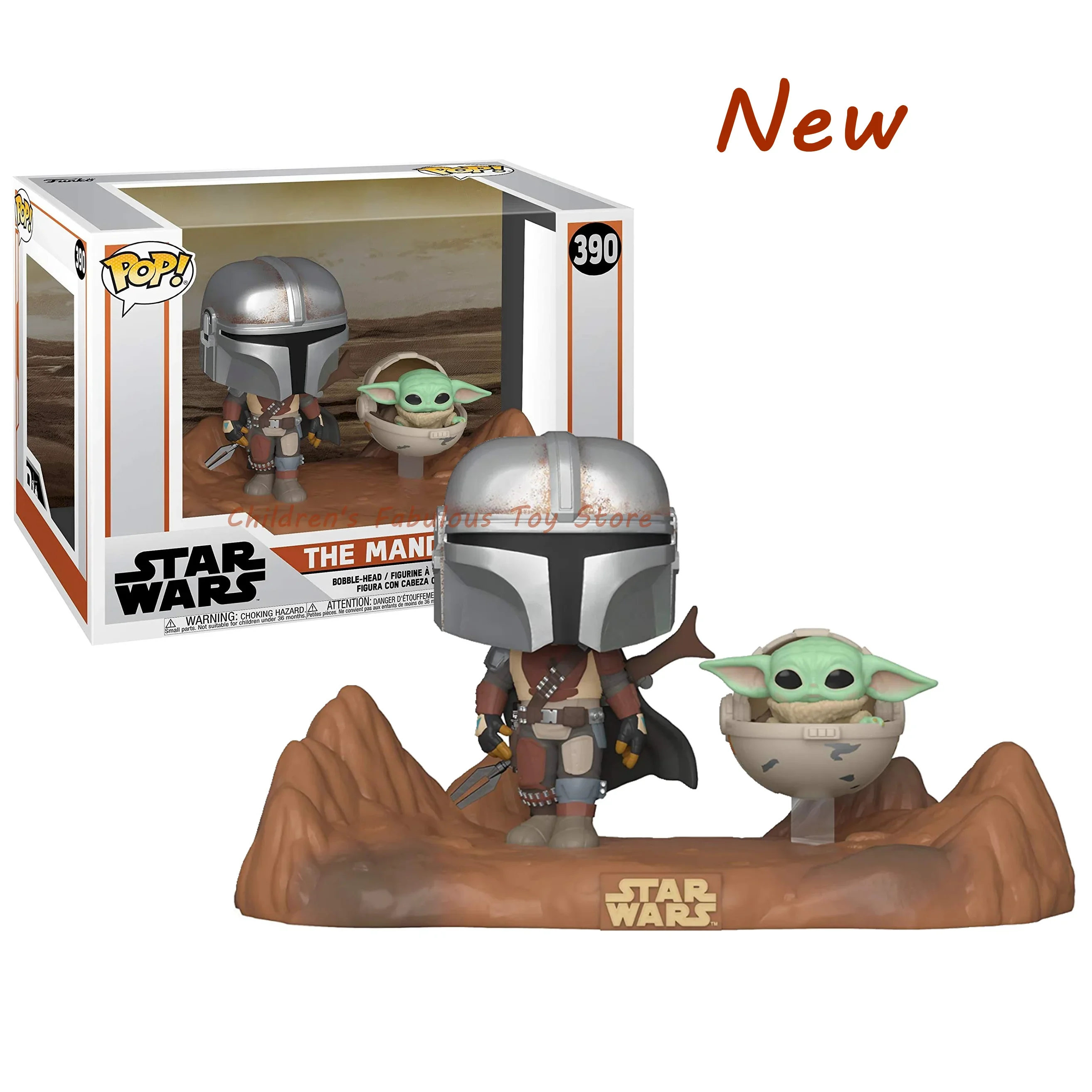 thumbnail image 4 of FUNKO POP STAR-WARS el Mandaloriano con el Niño #390 Figura de vinilo Bobble-head Juguetes Figuras Momentos de televisión Muñecas Juguete, 4 of 5