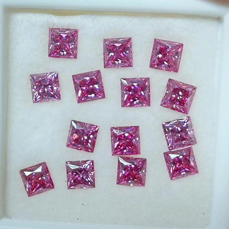 COSFIX 0.1-10ct Rare Radiant/Oval/Pear/Heart Cut Moissanite Loose Stones Real Pink Cushion Shape Certified Moissanite Diamonds 5