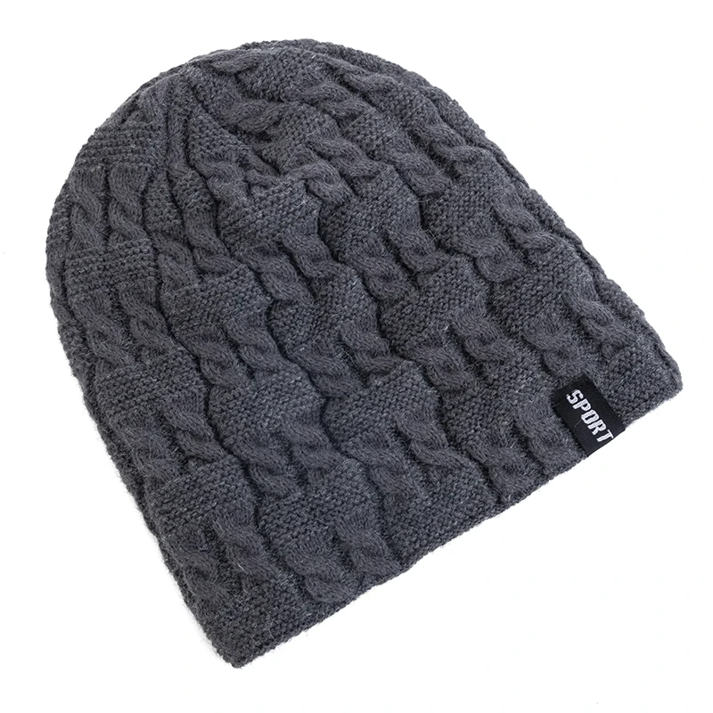 Hot Sale Unisex Winter Beanie Hat Classic Sports Label Knit Hat For Men Women Casual Chic Winter Hat