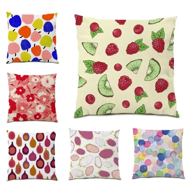 

Cartoon Cushion Cover Deluxe Custom Printed Reversible Pillow Cover Botanical Geometric Pillow Cover Gift Decoration DF1244