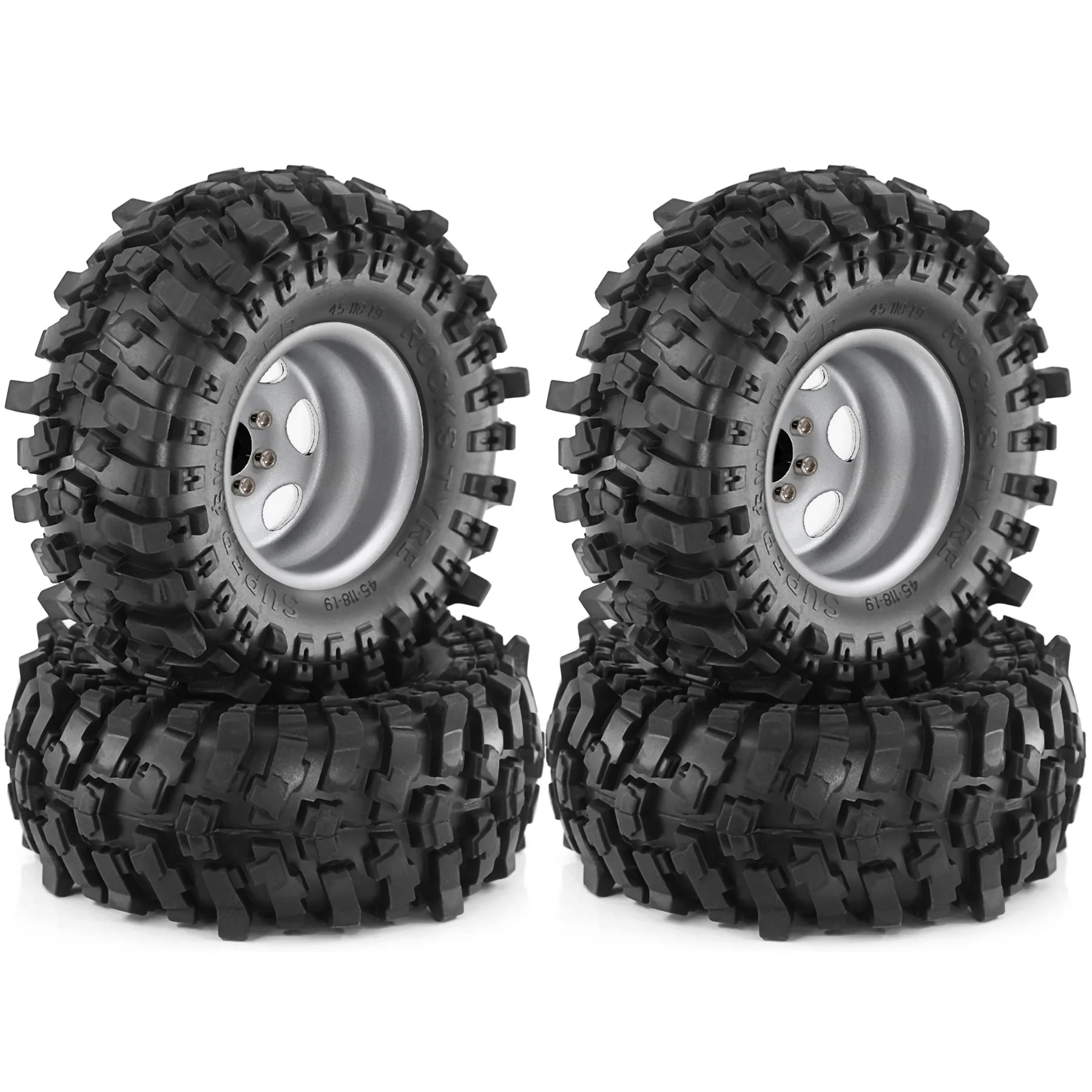 【新品】RC Channel 1.9ビードロックホイール　4本セット H-TECH RC 1/10 1.9インチ アルミ メタル ビードロック ホイール 4本