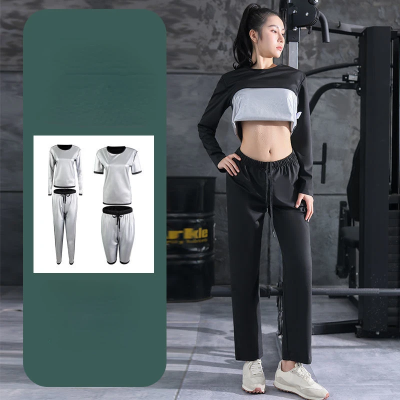Women Sport Sweat Sauna Suit Workout Clothes Suits 2022 Fitness Moisture Absorbent Yoga Running Fitness Set Super Elasticity