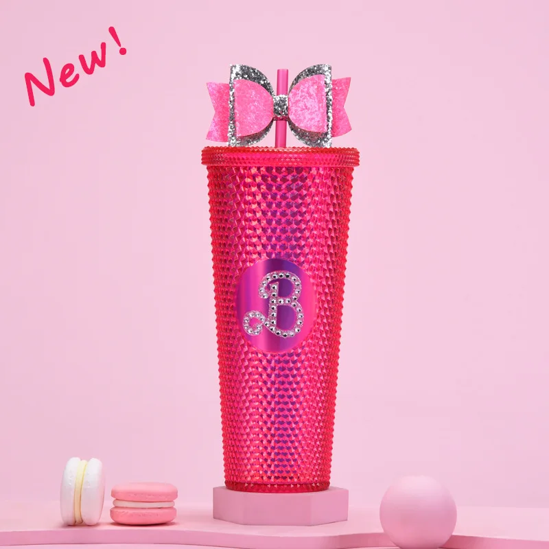 NEW Starbucks Christmas Pink Bling Studded Tumbler 24 oz Cold Cup