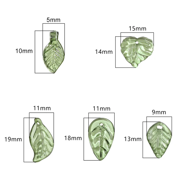 Acrylic Leaf Beads Set 4
