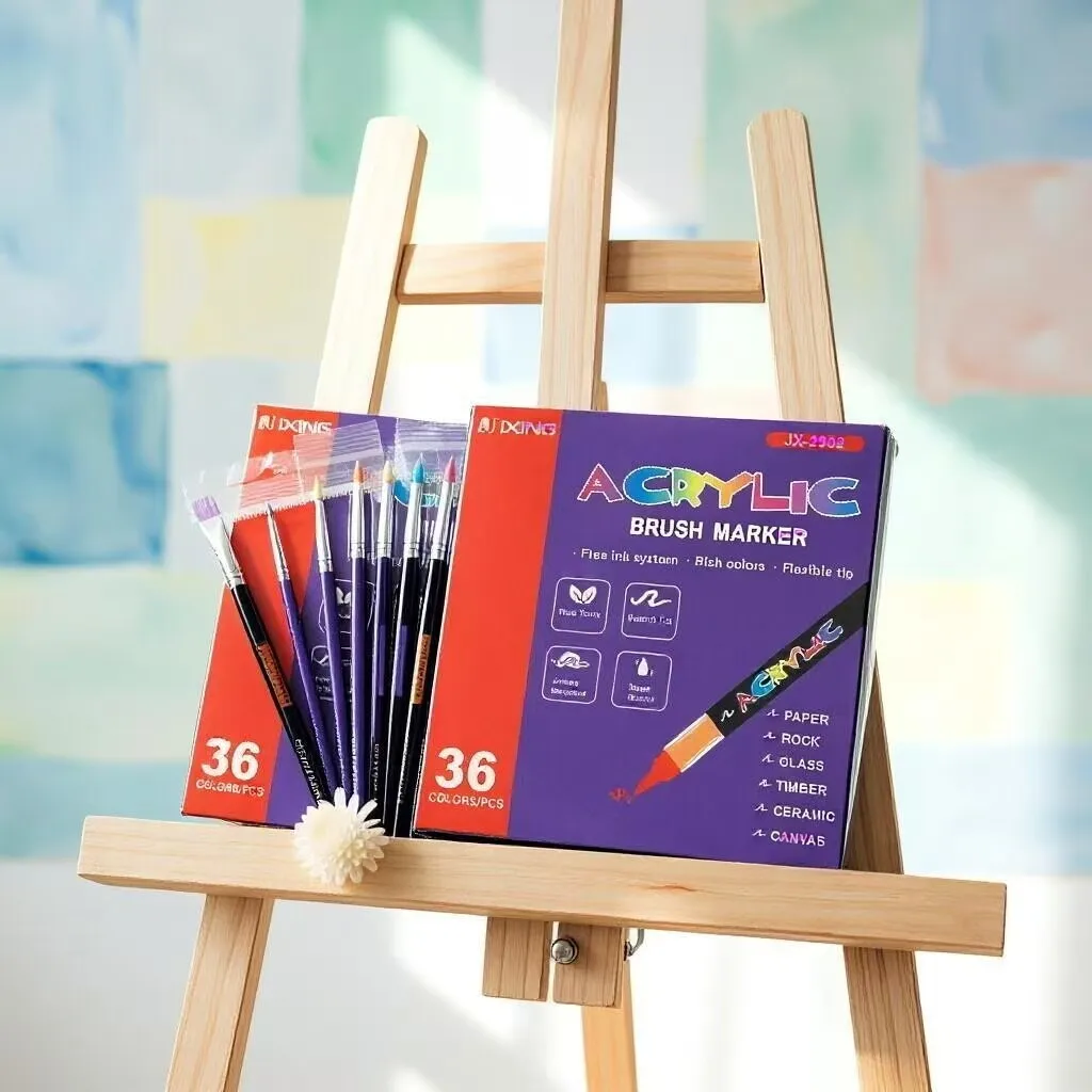 액체 잉크 아크릴 마커 세트 ? DIY, 그래피티, 드로잉용 전문가용 소프트 팁..