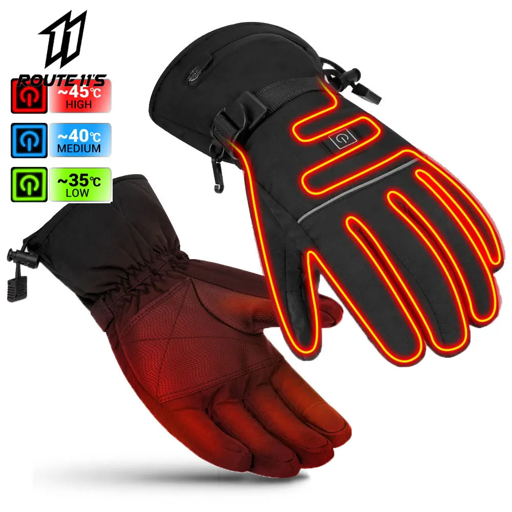 Motorcycle Heated Gloves Winter Skiing Hand Warmer Guantes Calefactables  Moto USB Electric Heating Biker Thermal Gloves For Cold - AliExpress