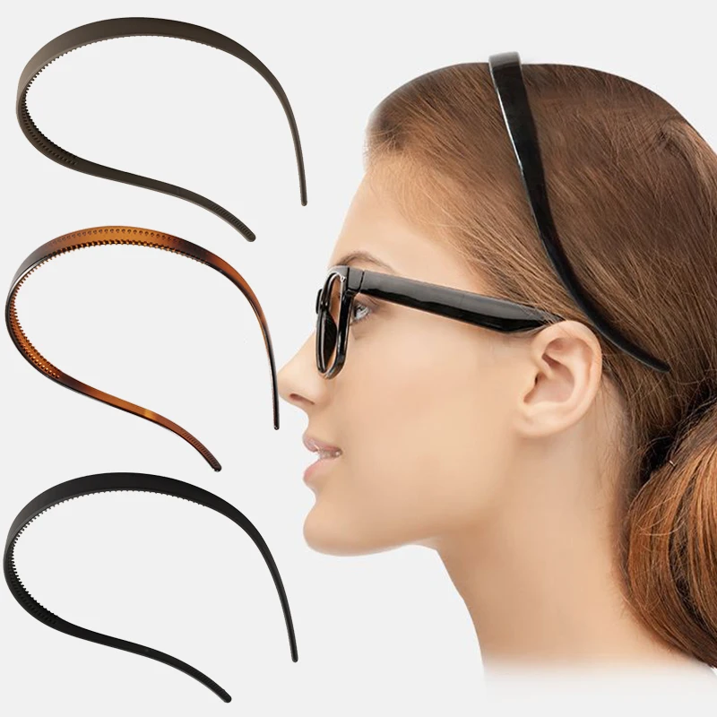 New Sunglasses Frame Shape Plastic Hairband For Women Elegant Solid Headband Hair Decorate Hair Hoop Fashion Hair Accessories