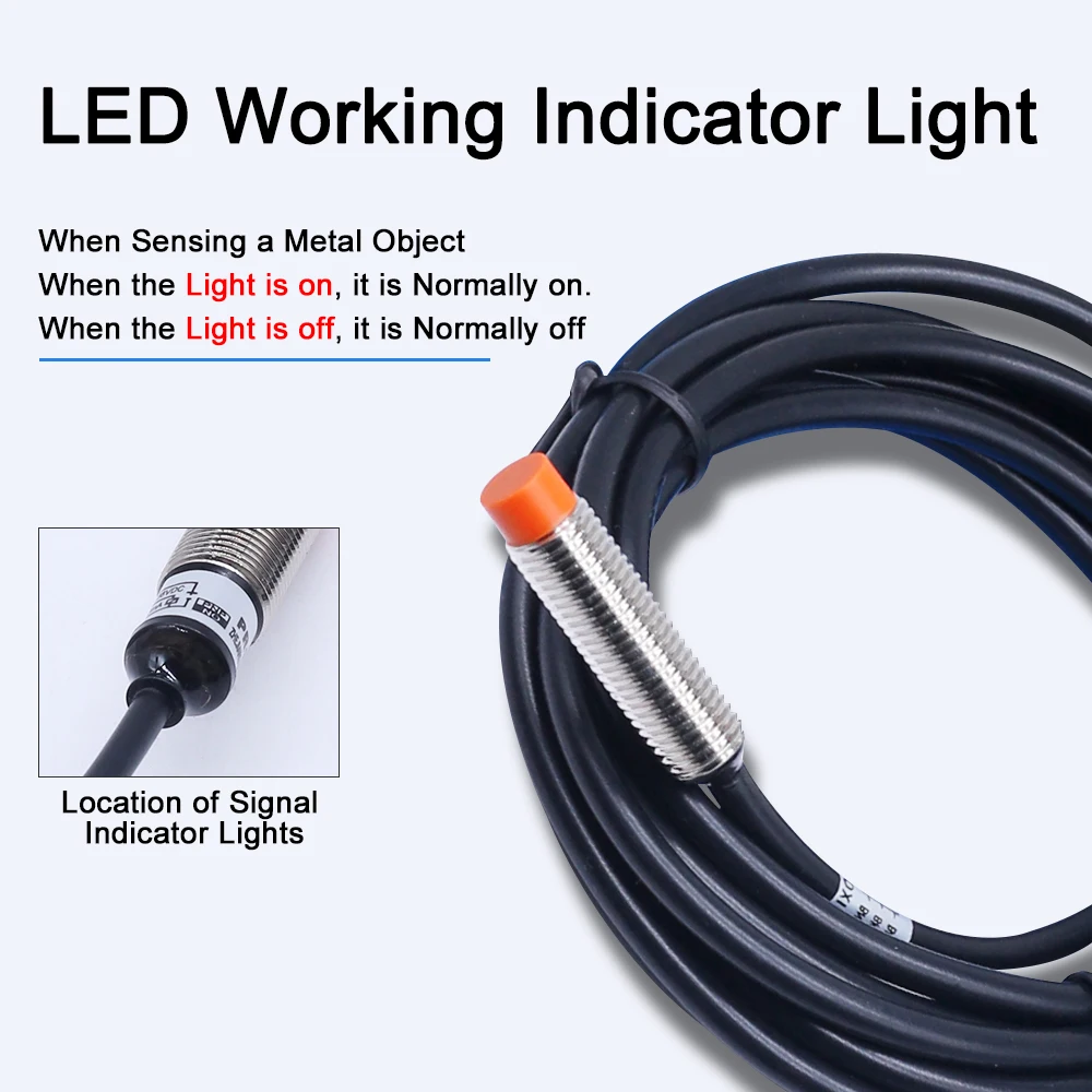 Sensore Di Prossimità Induttivo PR12-2DO - Cilindrico, DC 12-24V, 2 Fili, NO, Distanza 2mm - Foto 10