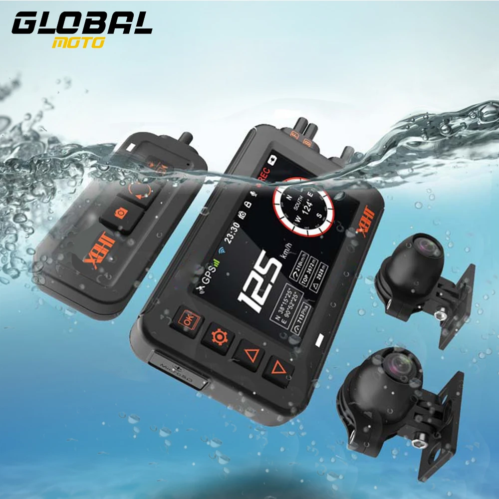 Waterproof Motorcycle Camera Motocross Driving Recorder GPS Video