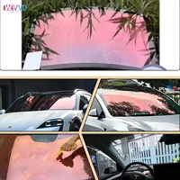Solar Tint Film Ghost Rose Red Chameleon VLT78% Windscreen Foils Car Front Rear Window Tint Windshield Protection 4