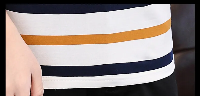 Summer new men's short-sleeved T-shirt striped cotton thin section business lapel men's polo shirt men's models 24