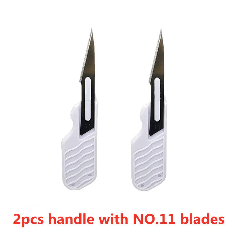 Mini Short Handle No. 10/11/12/15 Scalpel Surgical Sharp Portable Knife Blades For Plant Repair DIY Carving Unpacking Tool