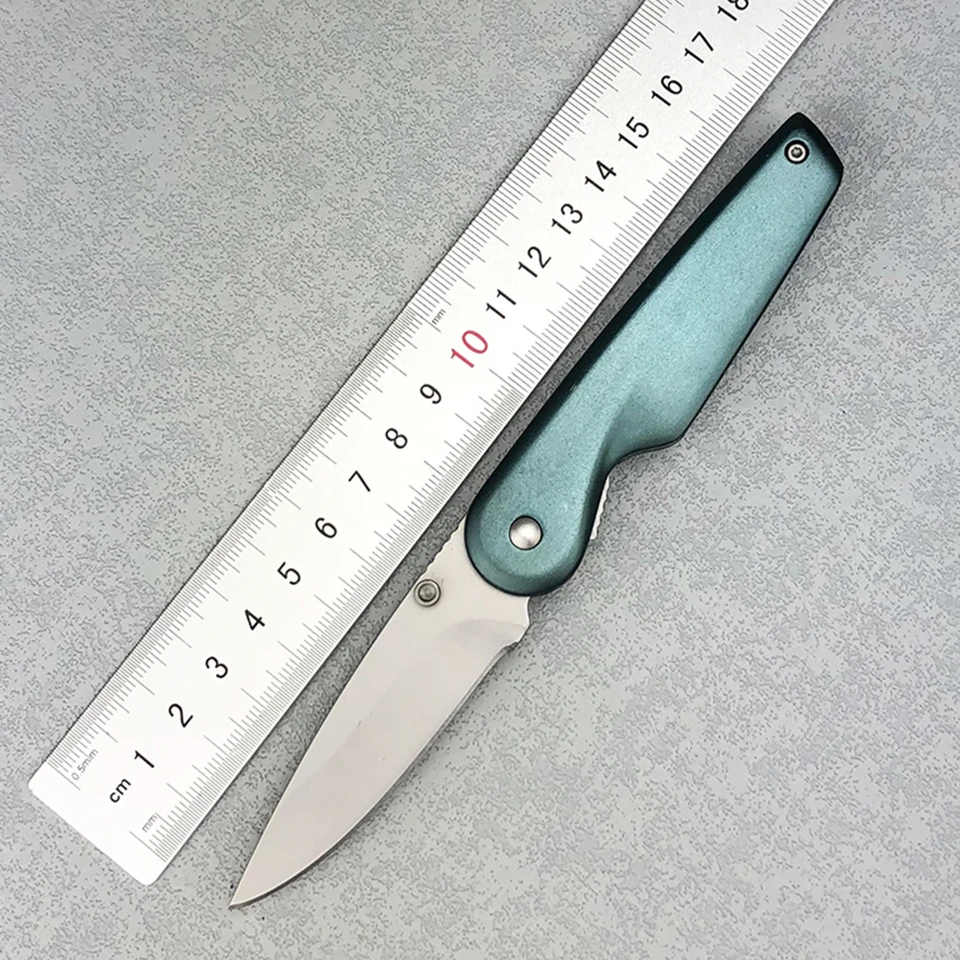 

7Cr17MoV Stainless Steels Blade Blue Aluminum Handles Flipper Folding Knife Outdoor Survival Cutting Camping EDC Tool Knives