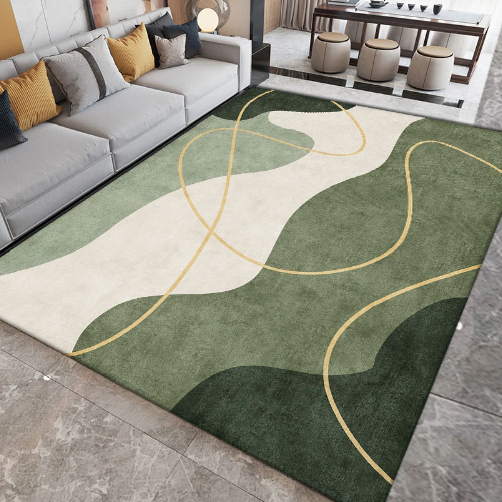InsCreamyStyleGreenAbstractDesignCarpetsLivingRoomSofaDecorRugBedsideSoftRugLoungeCoffeeTableCloakroomRug-AliExpress15