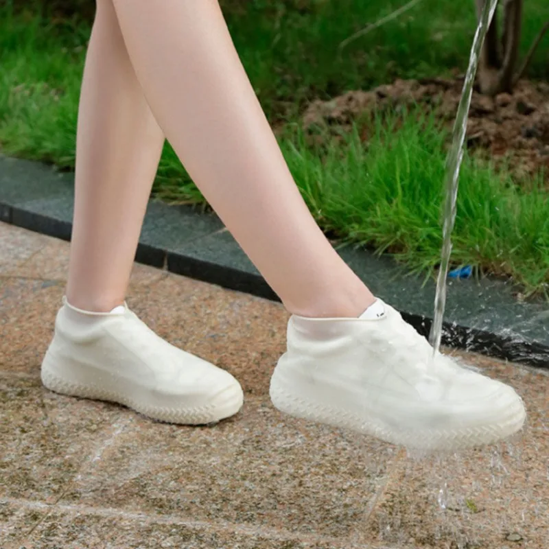 1 Pair Waterproof Silicone Shoe Covers Anti Slip Wear-resistant Rainproof Boots Outdoor Rain Multi Color Reusable Shoe Covers