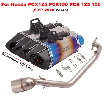 For Honda PCX125 PCX150 PCX 125 150 2021 2022 Motocross System Exhaust Motorcycle Escape Front Mid Pipe Muffler Moto DB Killer