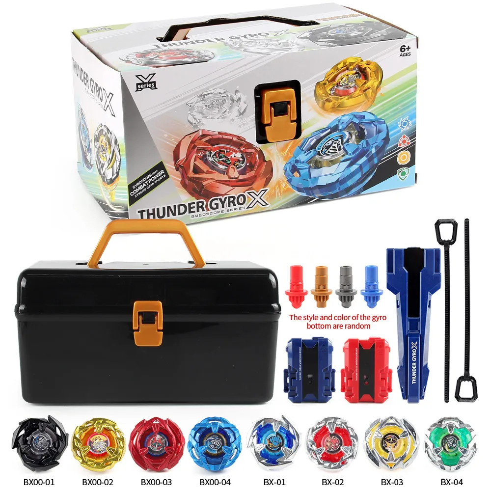 Beyblade Toys 8 PCS BX Bey X with Grip and Launchers Tool box Set