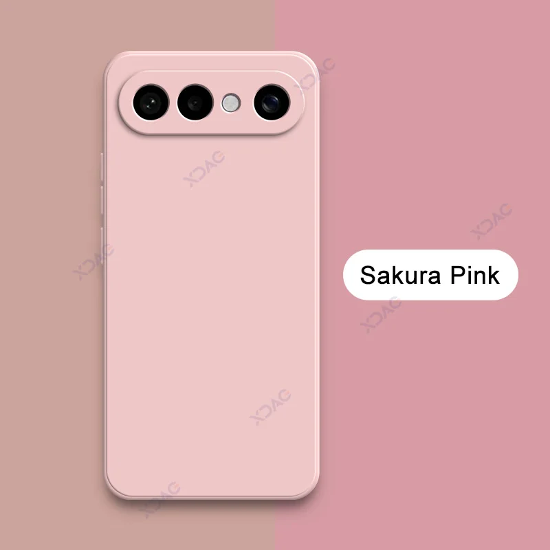 Luxury Square Liquid Silicone Shockproof Phone Case with Soft Lens Protection