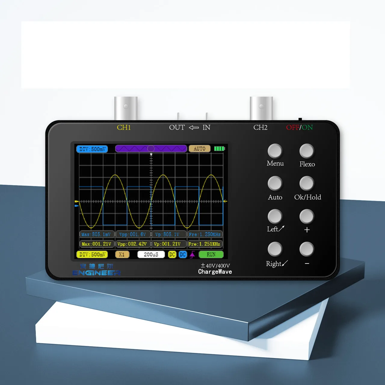 Dual-channel Portable Handheld  Digital Oscilloscope for Electronic Repair Tools 10M Analogue Bandwidth 50M Sampling Rate 5