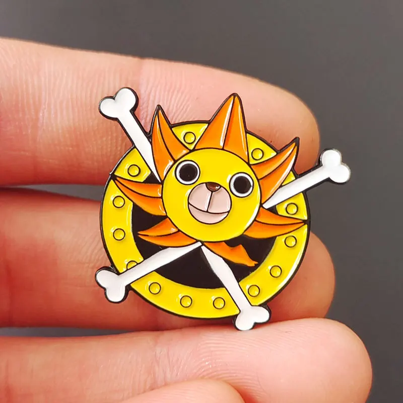 Фото Эмалированная булавка в японском стиле аниме, милая булавка Luffy на лацкан, булавка в виде дьявола, фрукты, броши для рюкзака, манга, значки, ювелирные изделия, аксессуары №4