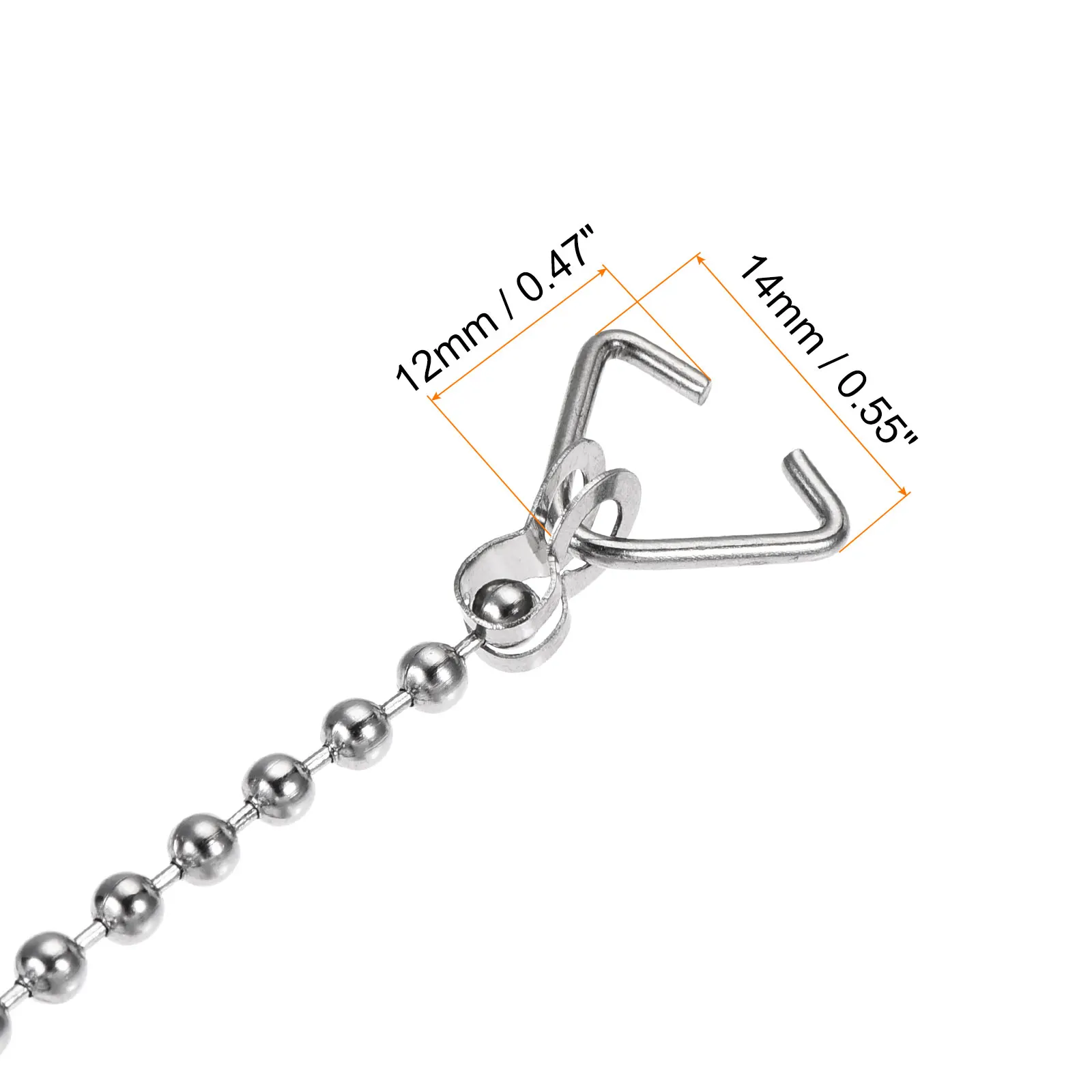 3Pcs Toilet Flapper Chain 26cm Toilet Handle Lever Lift Flush Replacement Ball Chain 304 Stainless Steel for Repairing Toilets 3