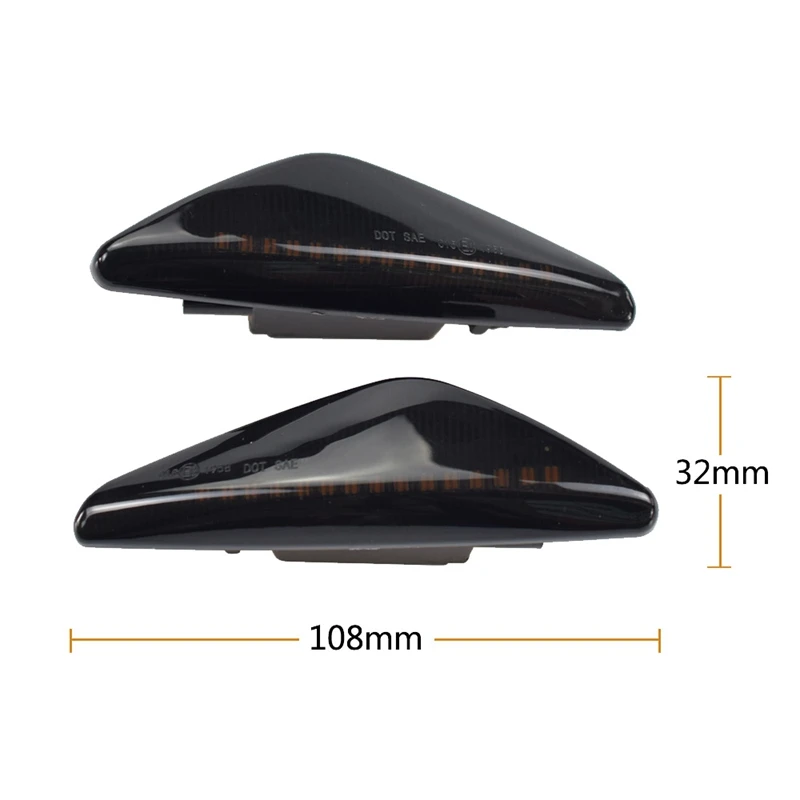 2Pcs Smoked Car Dynamic LED Side Marker Light Turn Signal Light For BMW X3 F25 X5 E70 X6 E71 E72 2008-2014