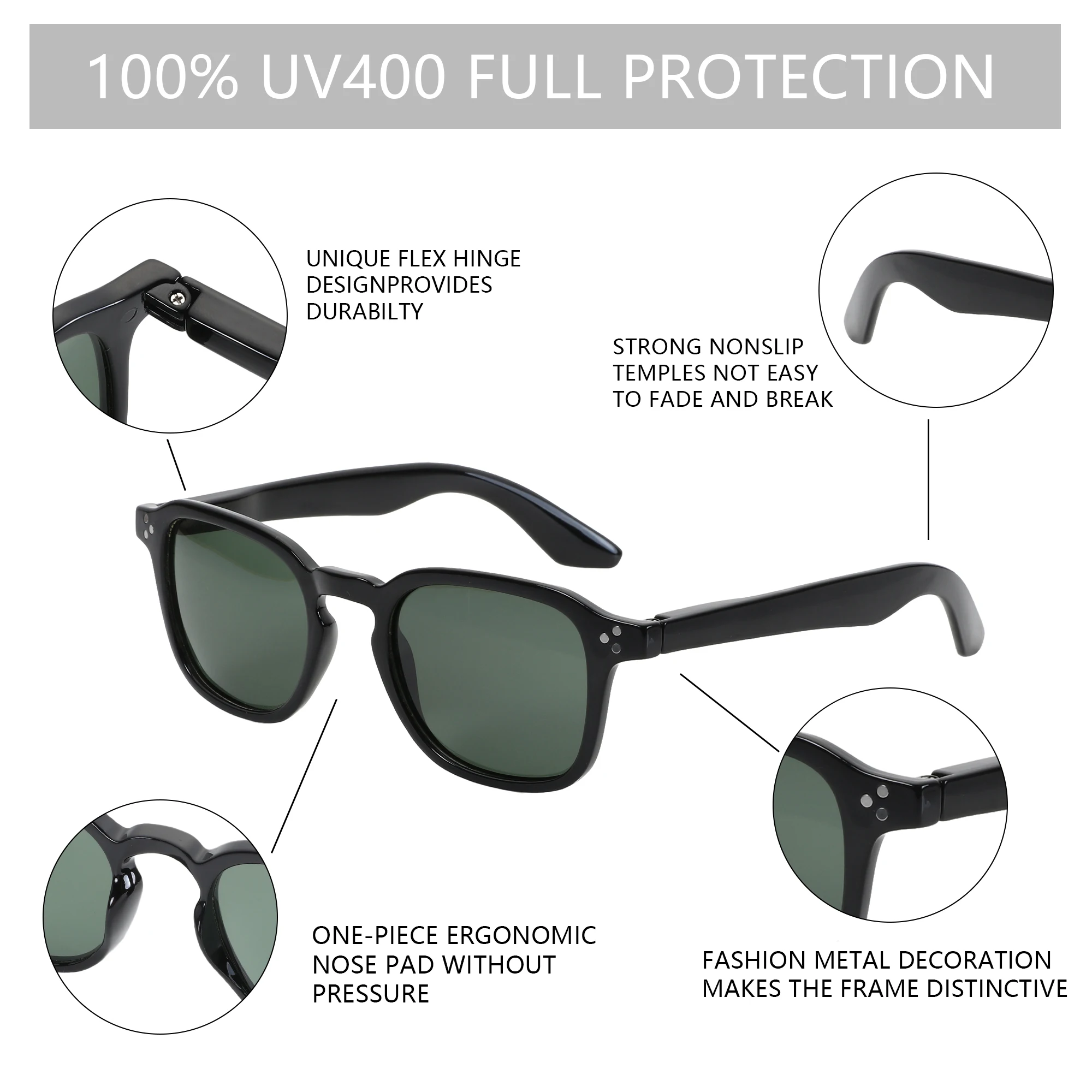 ZENOTTIC Lunettes De Soleil PolariséEs Cateye Pour Femmes - Lunettes De Soleil Classiques Protection UV400 Lunettes RéTro Style Designer