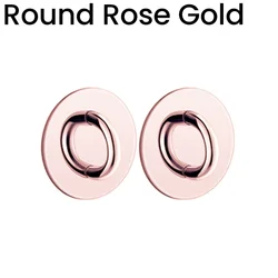 Enhanced Product Title:  
Heart - Shaped Metal Phone Ring Holder with Self - Adhesive Charm - 6Pcs (Rount Rose Gold)