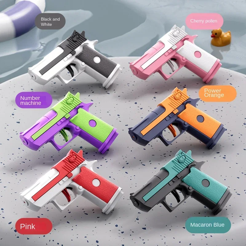 MINI Desert Eagle Water Gun Manual Operation Small Pistol Outdoor Beach Toy Mechanical Continuous Fire Water Gun for Kids 4
