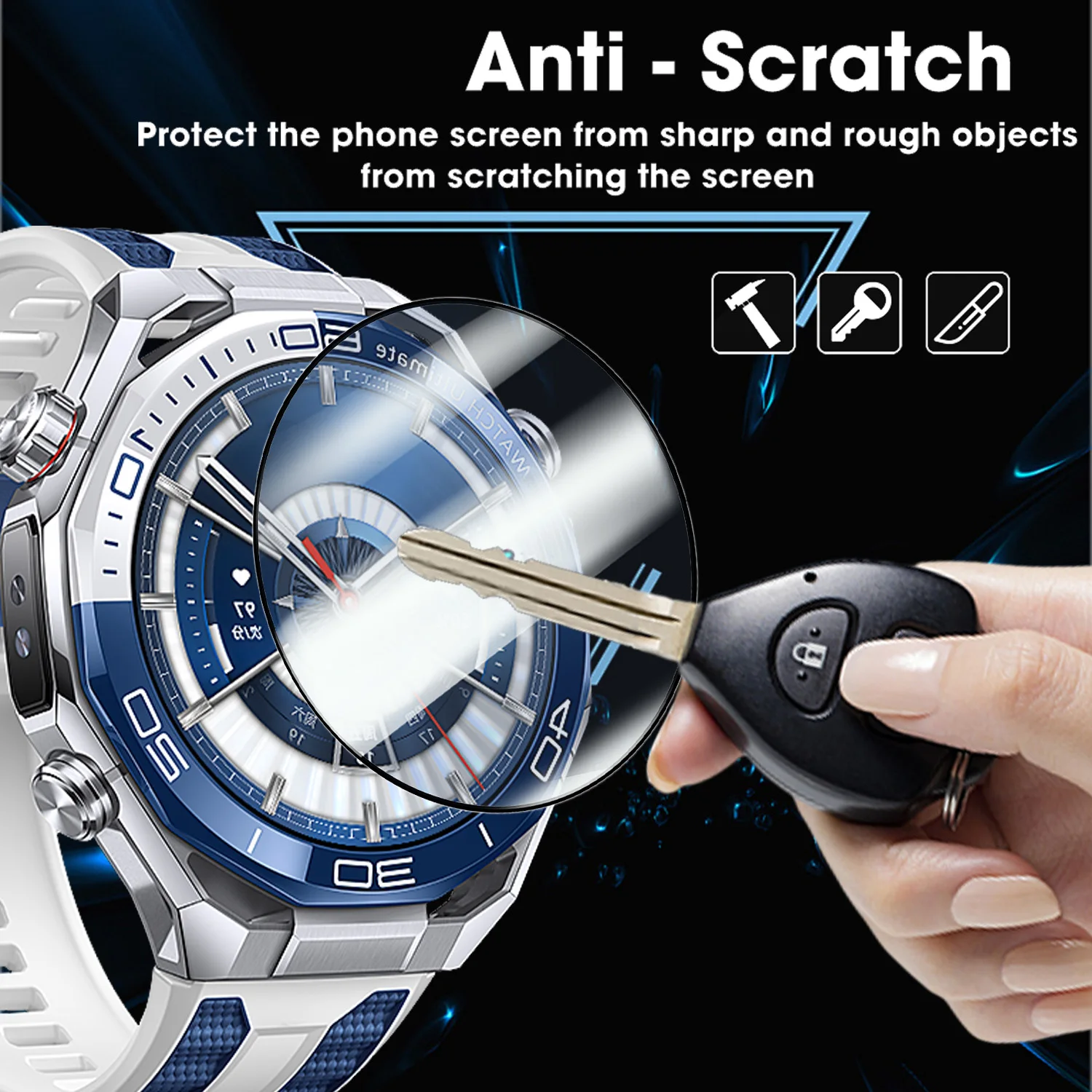 3D Curved Screen Protector for Smartwatches - Full Cover, Anti-Scratch Film