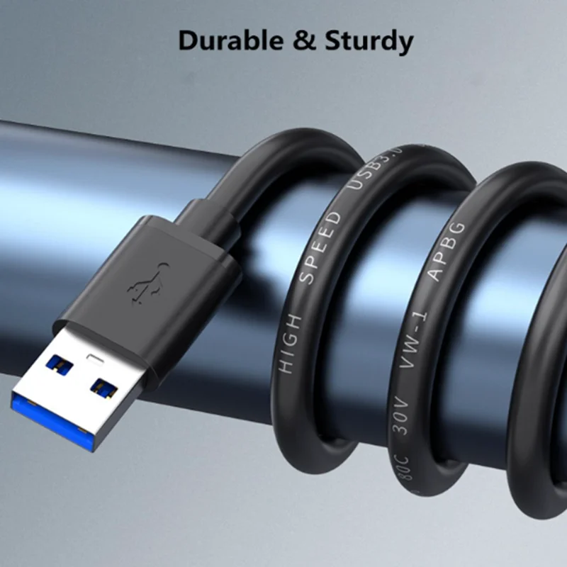 Right Angle USB 3.0 Male to Male Data Cable – High-Speed 5Gbps Connectivity