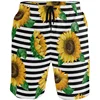 Sunflower Lemon Flamingo Beach Shorts For Men 3D Printed Hawaiian Swim Trunks Summer Vacation Board Shorts Kids Short Pants 2